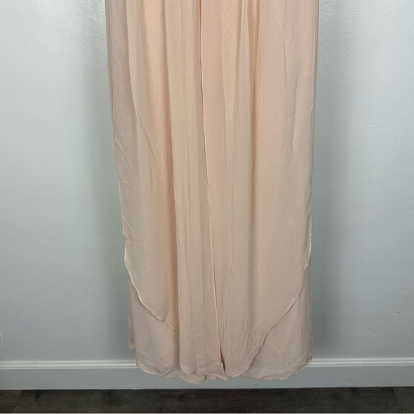 Jenny Yoo 'Aidan' Convertible Strapless Chiffon Gown size  6  Blush - Picture 14 of 15